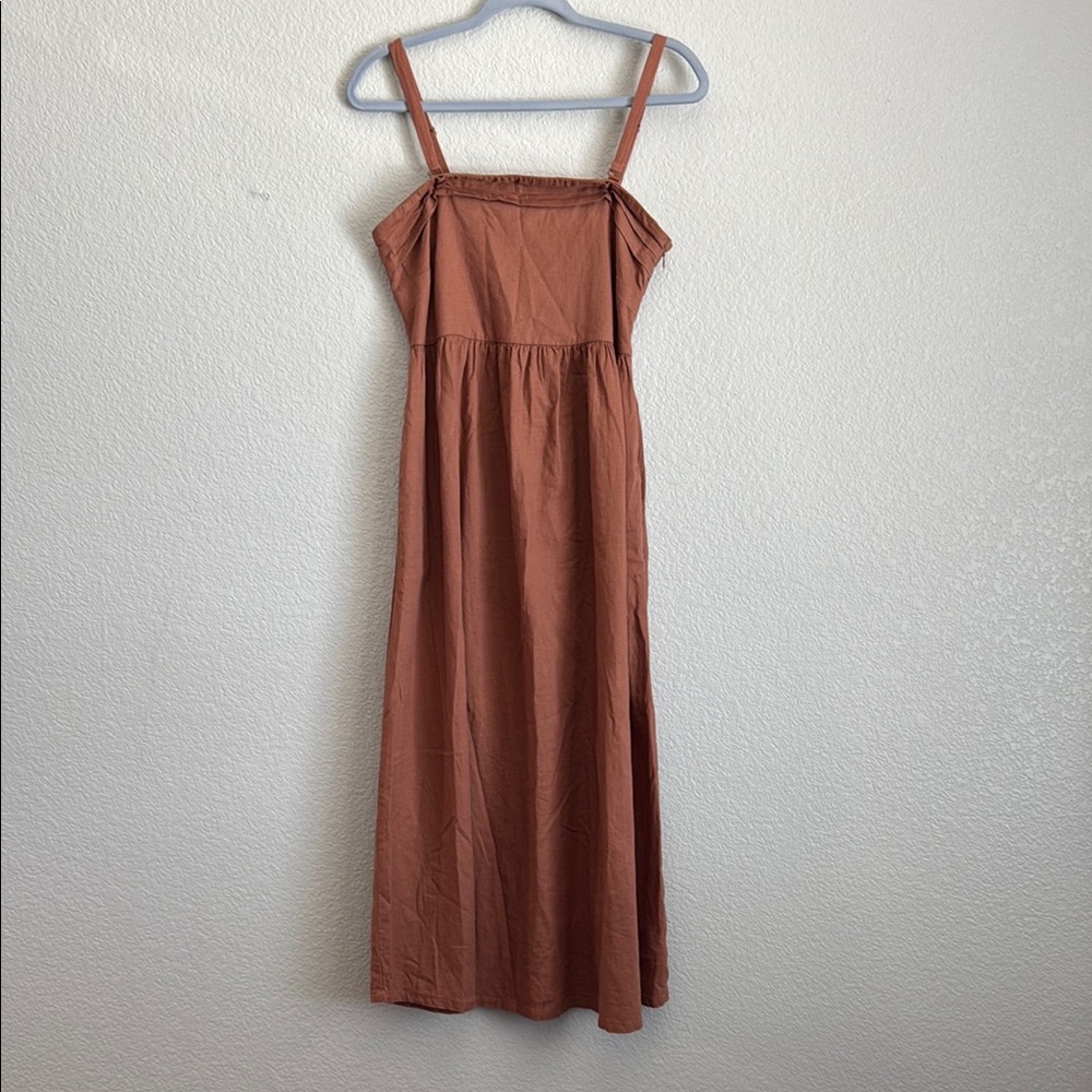 Joie Brown and Tan Sleeveless Maxi Sundress Size 6